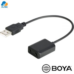 Boya BY-EA2L - adaptador de micrófono y audífono usb a 3.5mm