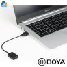 Boya BY-EA2L - adaptador de micrófono y audífono usb a 3.5mm