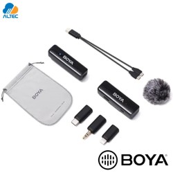 Boya BOYALINK A1 - sistema de micrófono inalámbrico ultracompacto de 2,4 GHz para USB-C y lightning