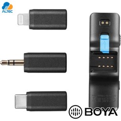 Boya BOYALINK A1 - sistema de micrófono inalámbrico ultracompacto de 2,4 GHz para USB-C y lightning