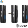 Boya BOYALINK A2 - sistema de micrófono inalámbrico doble ultracompacto de 2,4 GHz para USB-C y lightning