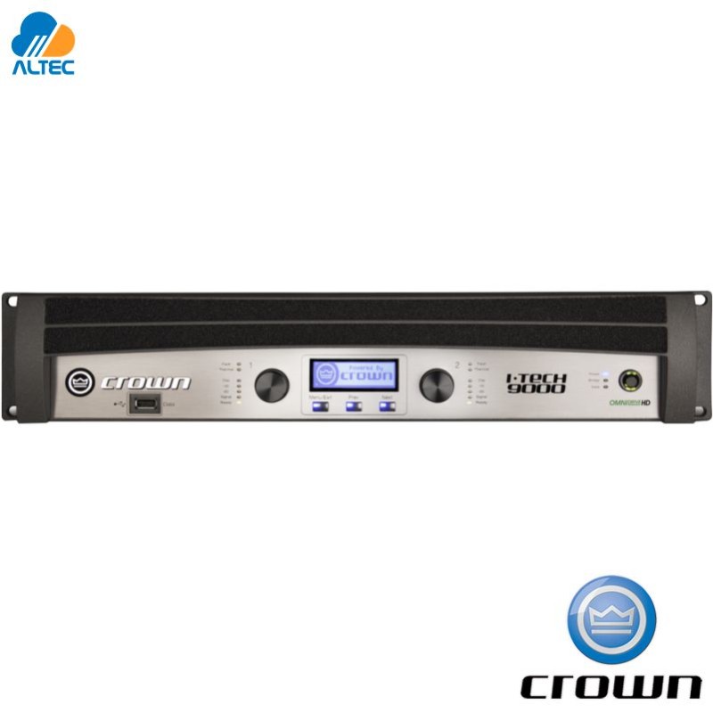 Crown I-T9000HD - 2 canales, 2x3500w, amplificador