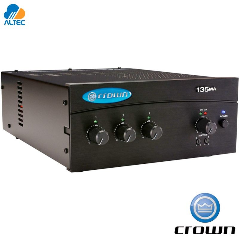 Crown 135MA - 3 entradas, 35w, 1 canal salida, amplificador monofónico