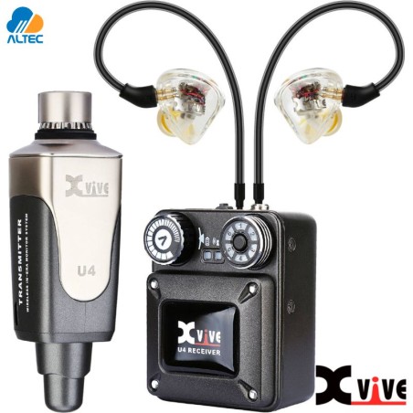 Xvive U4T9 - sistema inalámbrico de monitoreo in-ear con audífonos