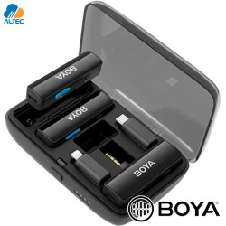 Boya BOYALINK-W - sistema dual de micrófono inalámbrico para cámaras, smartphones y computadoras