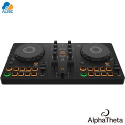 AlphaTheta DDJ-FLX2 - controlador dj de 2 canales para laptops y dispositivos móviles