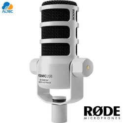 Rode PODMIC USB WHITE - micrófono dinámico para transmisiones