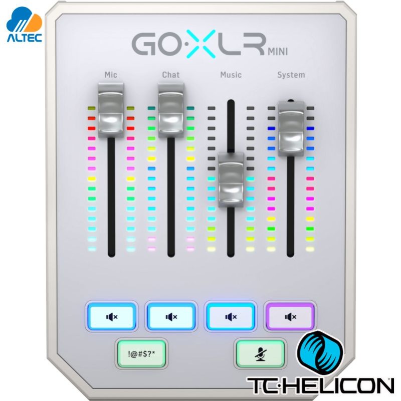 TC HELICON GOXLR MINI-WH - mezclador de audio compacto para creadores de contenido