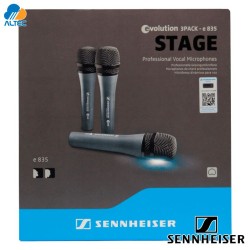 Sennheiser E 835 3PACK- pack de 3 micrófonos dinámicos cardioide