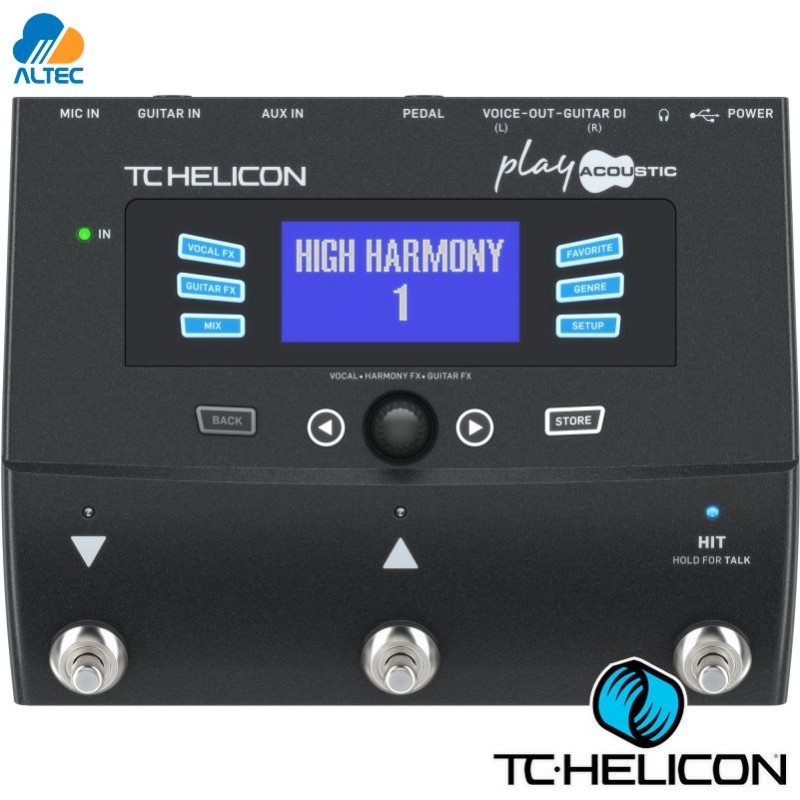 TC HELICON PLAY ACOUSTIC - pedal para voz y guitarra acústica con efectos