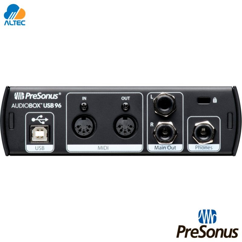 Interfaz de audio USB para grabar música, interfaz XLR con alimentación  fantasma de 48 V, TRS balanceado con amplificador de auriculares,  preamplificadores de micrófono AudioBox de 48 V y 2 canales para
